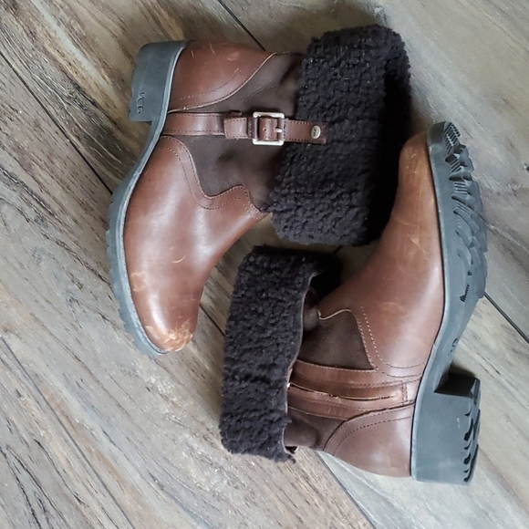 Ugg Australia Women Bellvue II Leather Ankle Booties shoes sz 7.5 - Picture 6 of 15